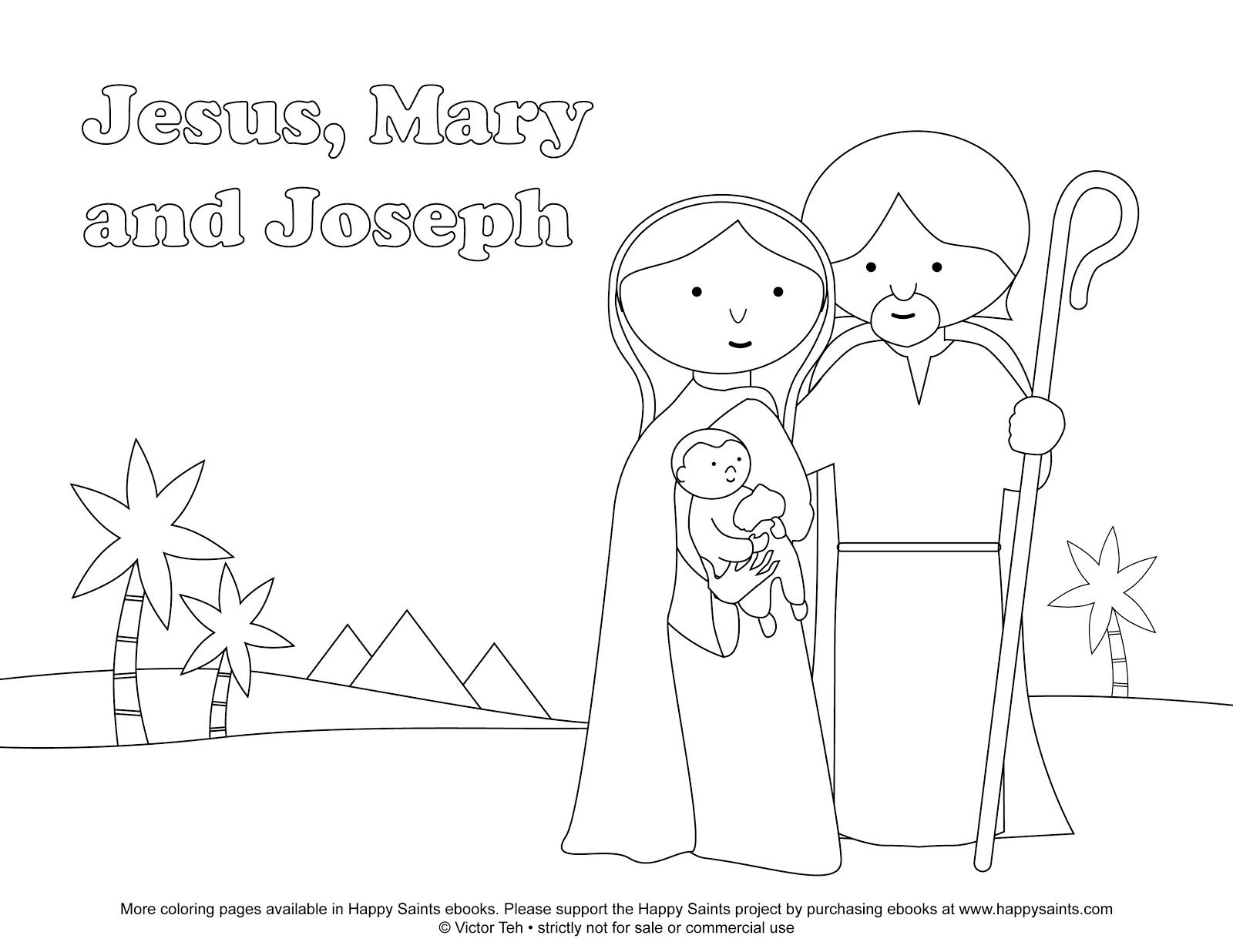 1600x1236 Happy Saints Free Coloring Page Of The Holy Family