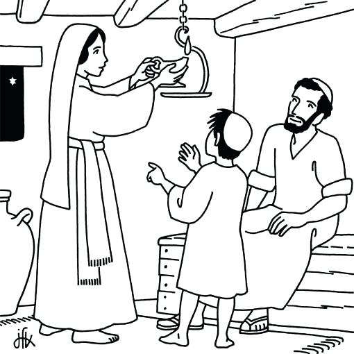 510x510 Holy Family Coloring Pages Holy Family Large Coloring Page Smaller