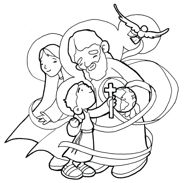 737x728 Holy Trinity Coloring Page Holy Family Trinity Coloring Page Holy