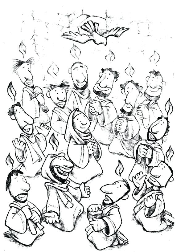 600x818 Holy Spirit Coloring Page Acts The Holy Spirit Came Holy Spirit