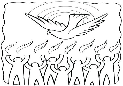 476x333 Pentecost Coloring Page Coloring Page Holy Spirit Tongues Of Fire