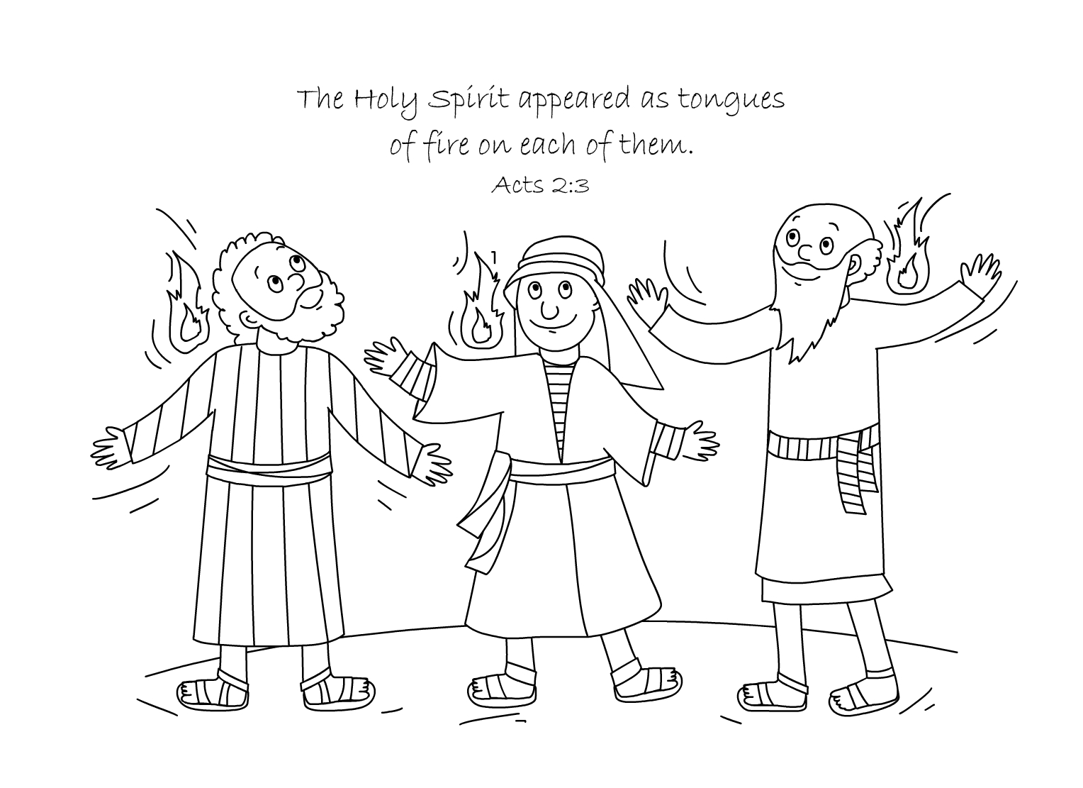 1528x1111 Free Bible Coloring Page Holy Spirit Comes