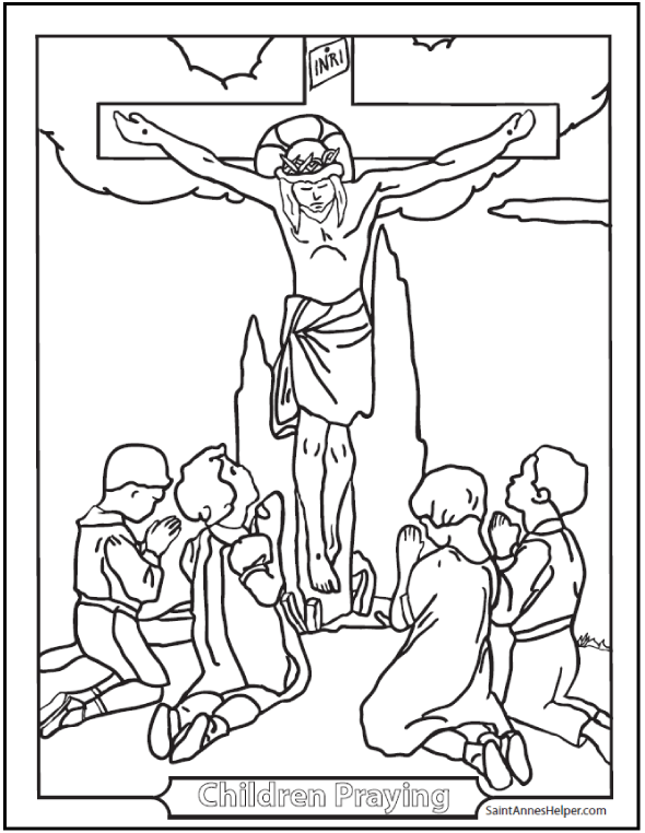 590x762 Good Friday Coloring Pages For God So Loved The World