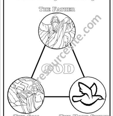 392x400 Holy Trinity Coloring Sheet