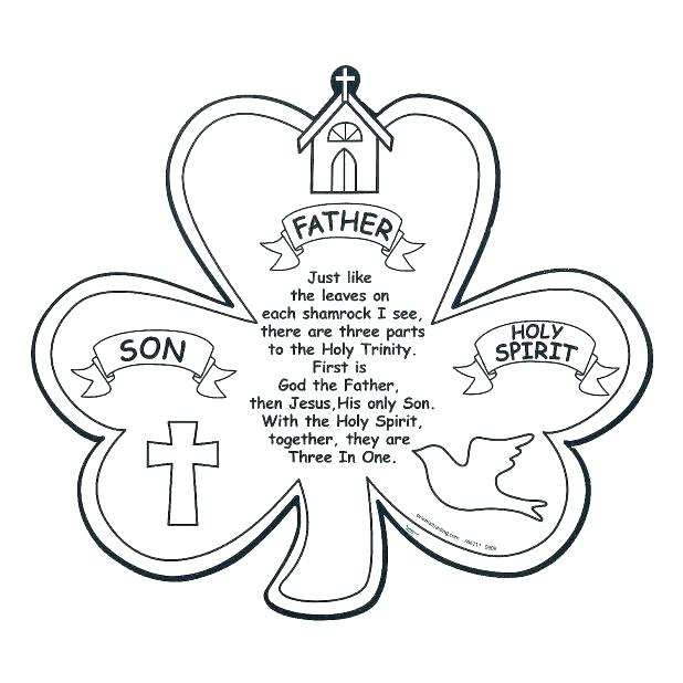 618x618 Shamrock Trinity Coloring Page Phos S Shamrock Holy Trinity