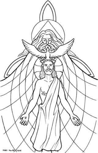 320x498 Holy Trinity Catholic Coloring Page The Holy Spirit Descended Upon