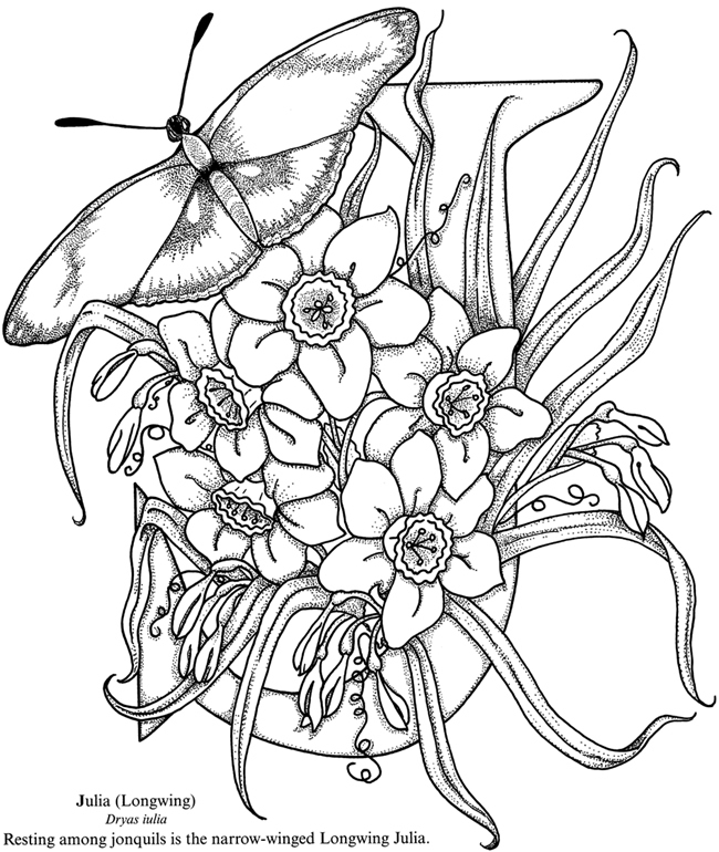 650x770 Expose Homelessness Butterfly Bouquet Coloring Page For Our