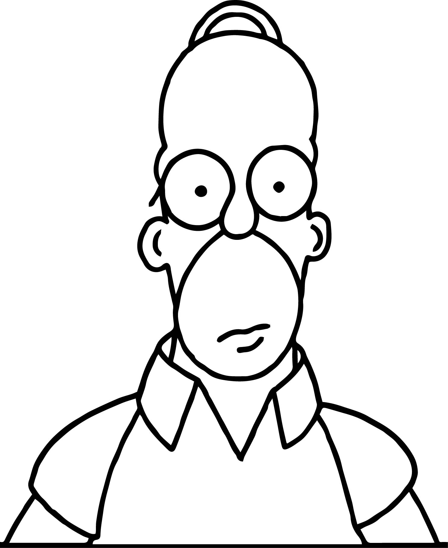 1490x1821 Homer The Simpsons Coloring Pages Wecoloringpage