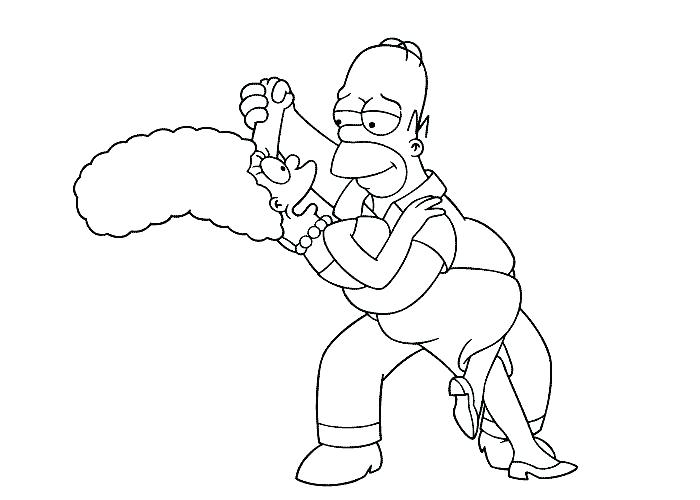 700x500 Coloring Pages Printable Free Homer Simpson Coloring Pages Homer