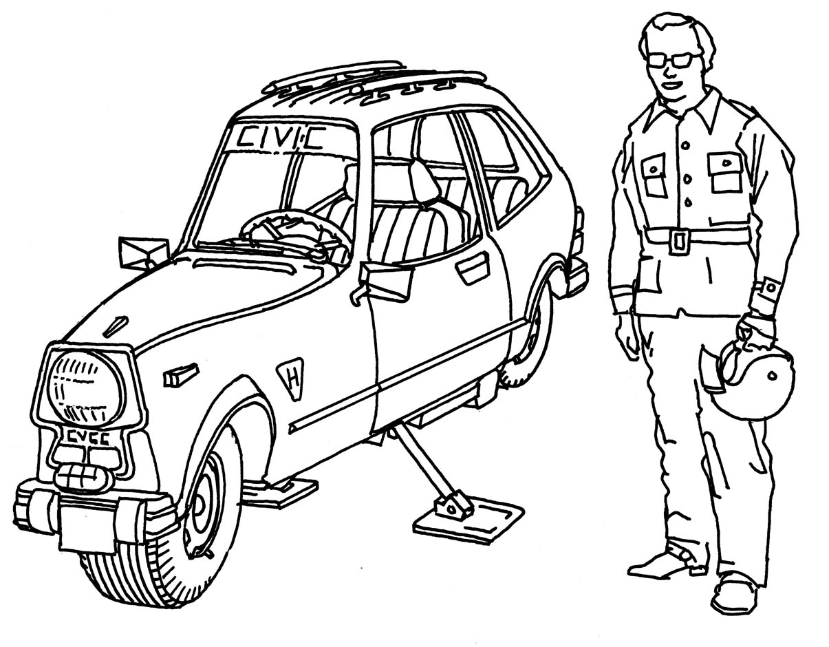 1205x940 Honda Civic Coloring Pages