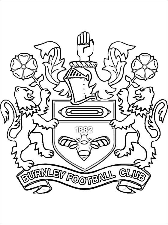 560x750 Emblem Of Burnley F.c. Coloring Page Coloring Pages