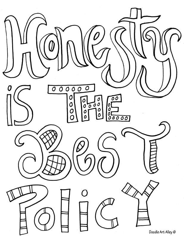618x799 Honesty Coloring Page Windsor Academy Character Education