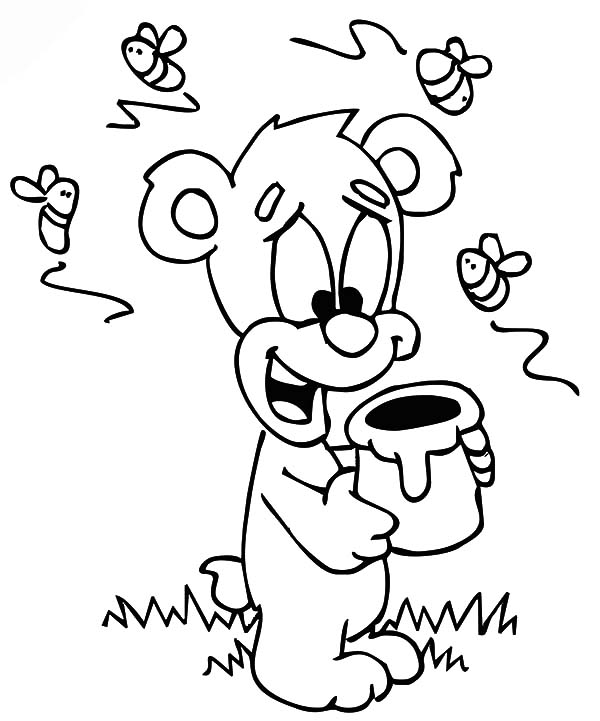 Honey Pot Coloring Page