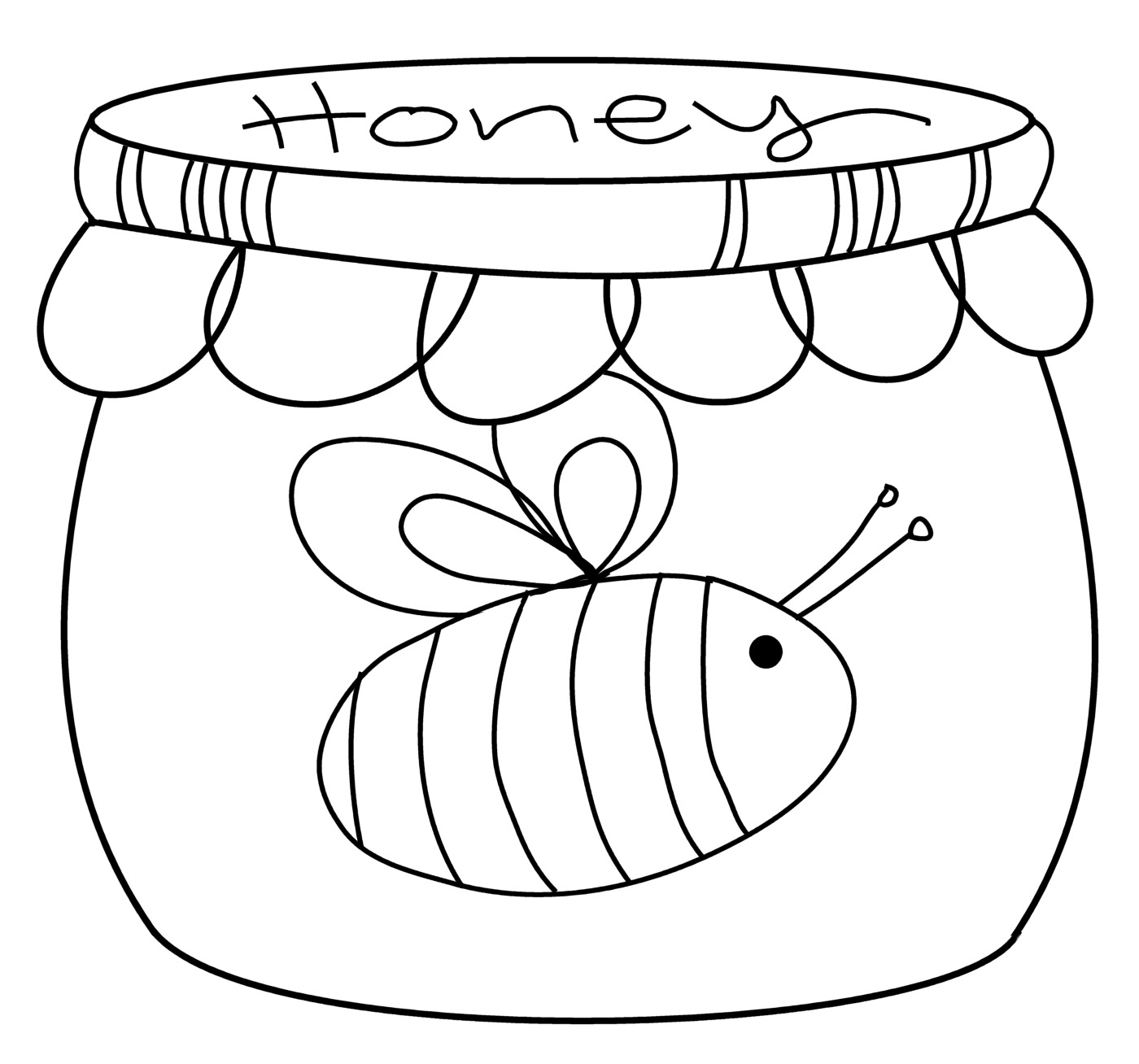1400x1308 Honey Pot Coloring Pages
