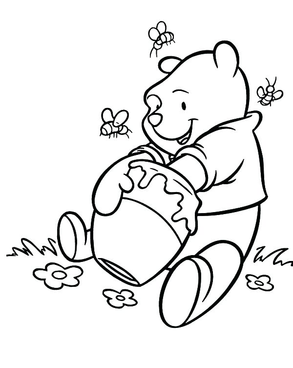600x753 Winnie The Pooh Honey Pot Coloring Pages Coloring Design