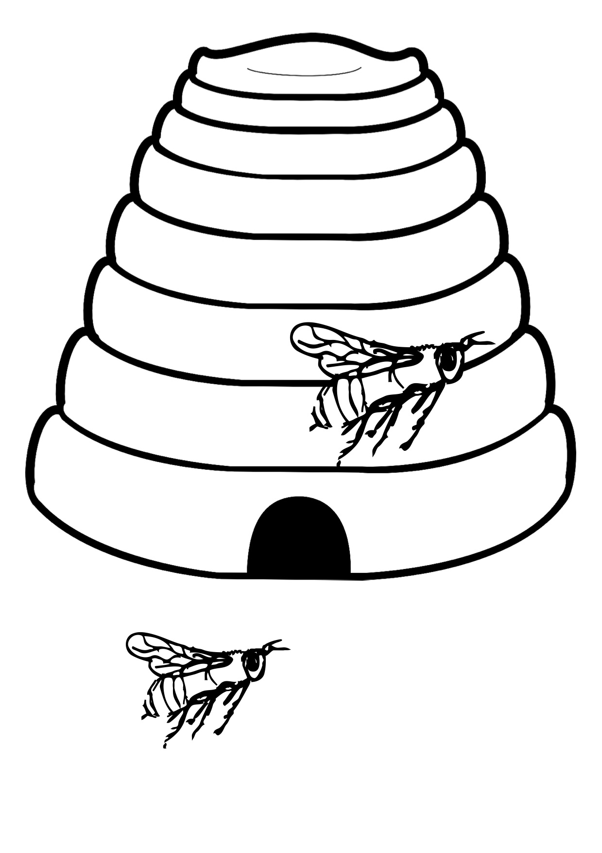1239x1754 Bee Coloring Pages