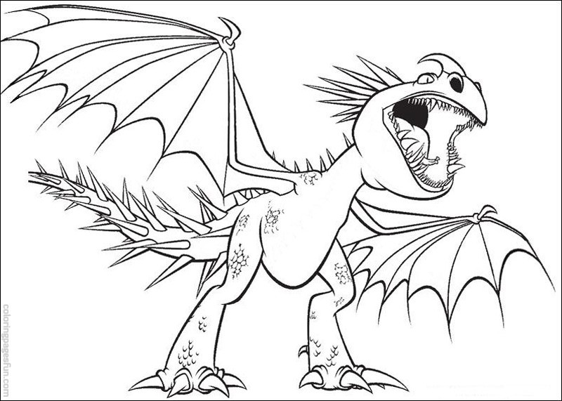 800x571 How To Train Your Dragon Coloring Pages Monstrous Nightmare