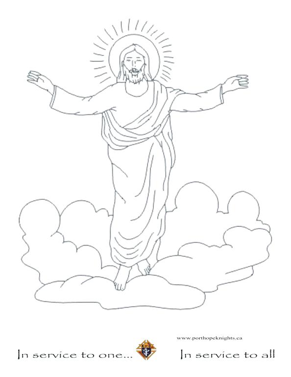594x768 Jesus Risen Coloring Page Port Hope Knights Colouring Pages