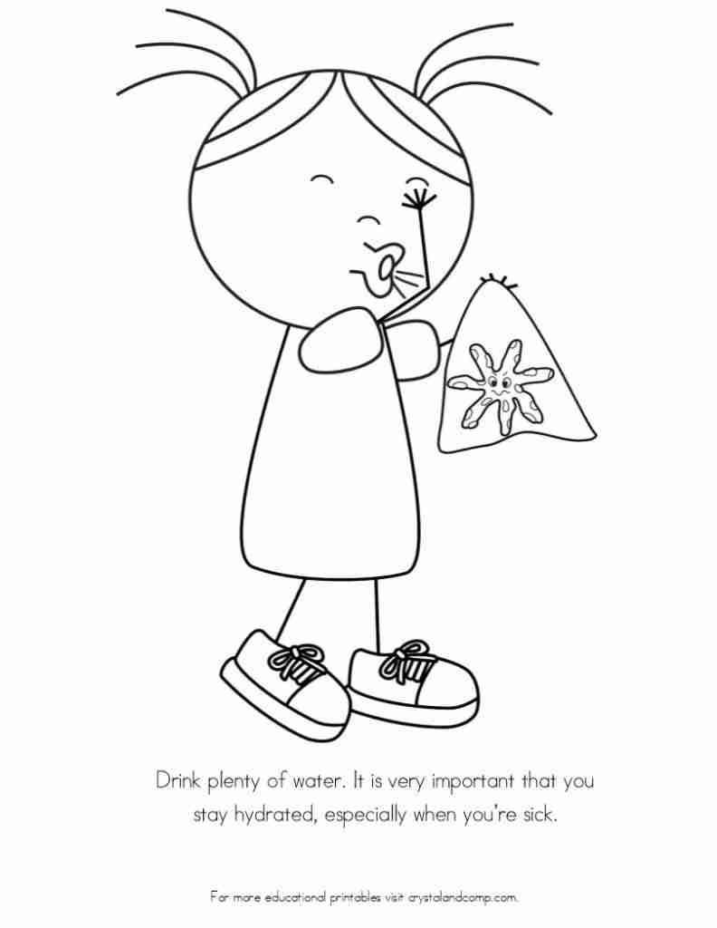 792x1024 Kid Color Pages Sick Day And Spreading Germs Brilliant Hope You
