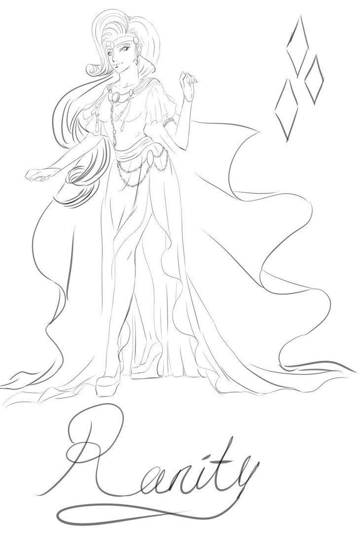 730x1095 Rarity As Human Coloring Pages