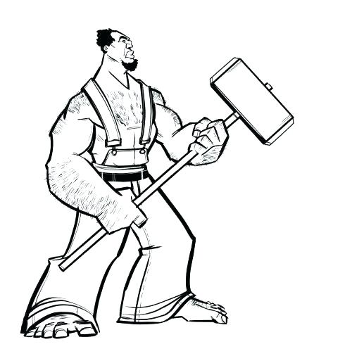 500x506 John Henry Coloring Page John Coloring Page John Coloring Page