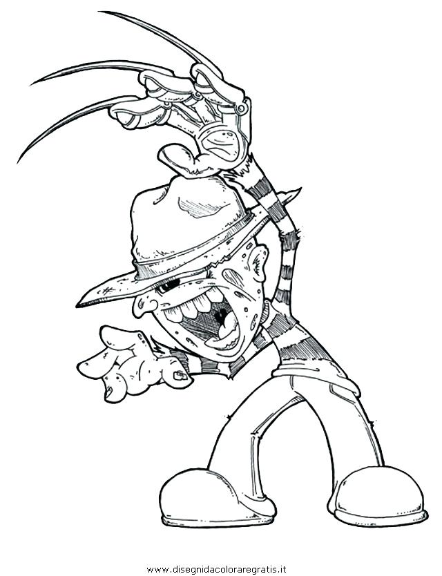 640x834 Freddy Krueger Coloring Pages With New Classic Horror Movie