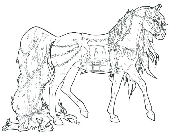 600x476 Horse Coloring Pages To Print Horse Fighting Horses Coloring Page