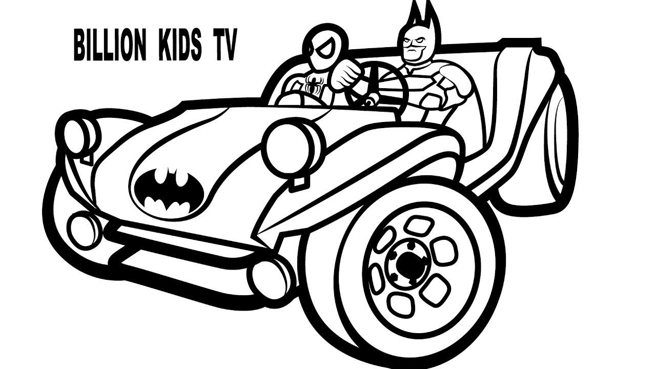 1280x720 Horse And Buggy Colors With Superheroes Spiderman Batman Coloring