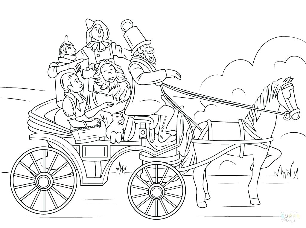 1023x763 Carriage Coloring Pages Strawberry Horse And Carriage Coloring
