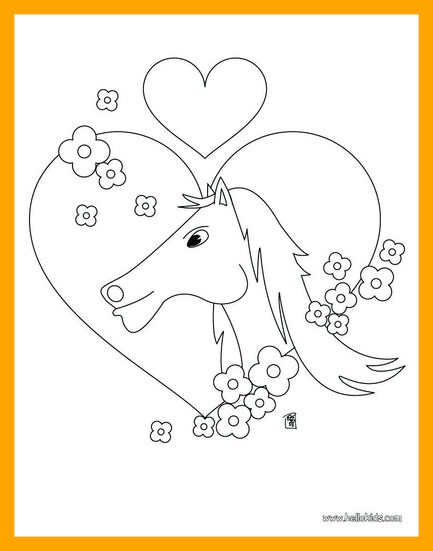 878x1118 The Best Horse Rider In Love Coloring Page Animal Farm Barrel