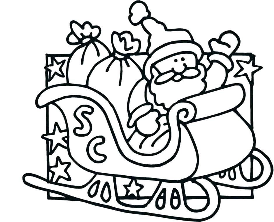 940x762 Santa Sleigh Coloring Page Sleigh Coloring Pages Free Free Santa