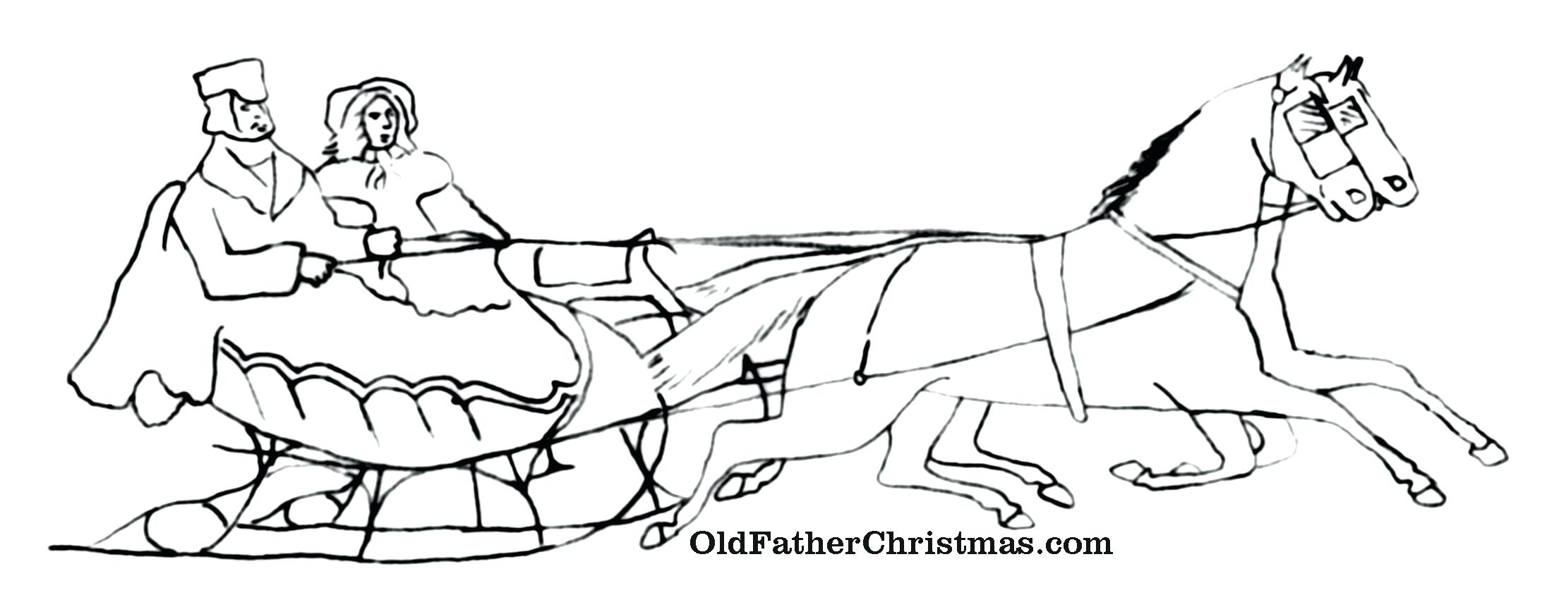 2185x861 Coloring Page ~ Santa Sleigh Coloring Page Back To Article A Pages