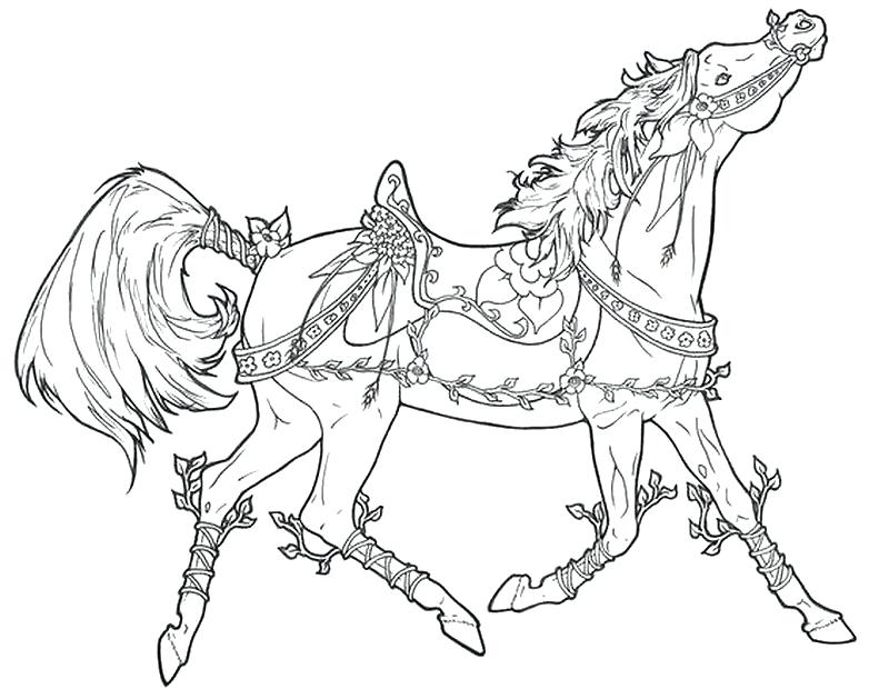Horse And Wagon Coloring Pages
