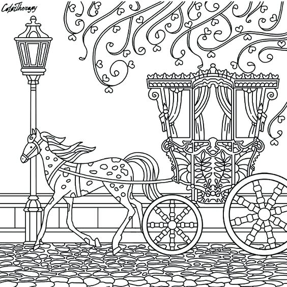 564x564 Carriage Coloring Pages Horse Color Pages Free Animals Horse