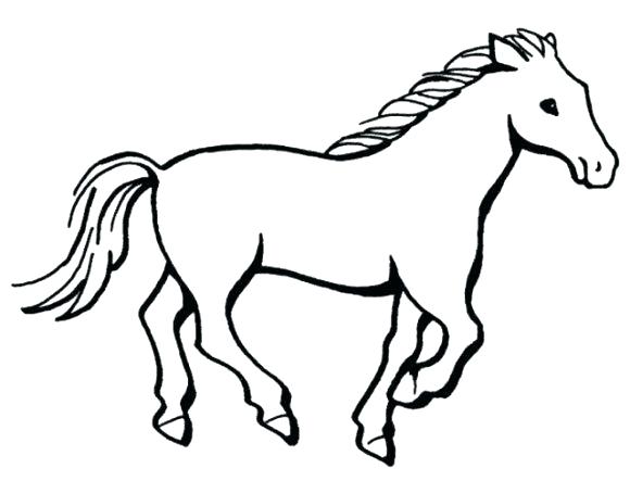 580x443 Coloring Pages Horse Coloring Pages Horse Simple Horse Coloring