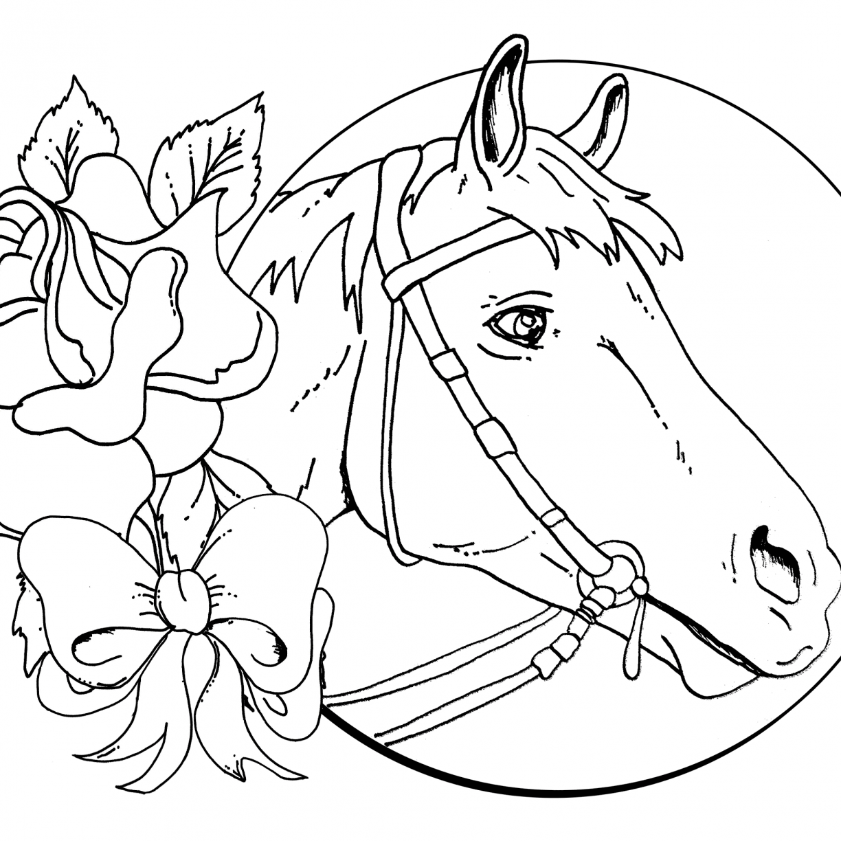 1224x1224 Cute Shetland Pony Coloring Page Printable Pictures Horses Pages