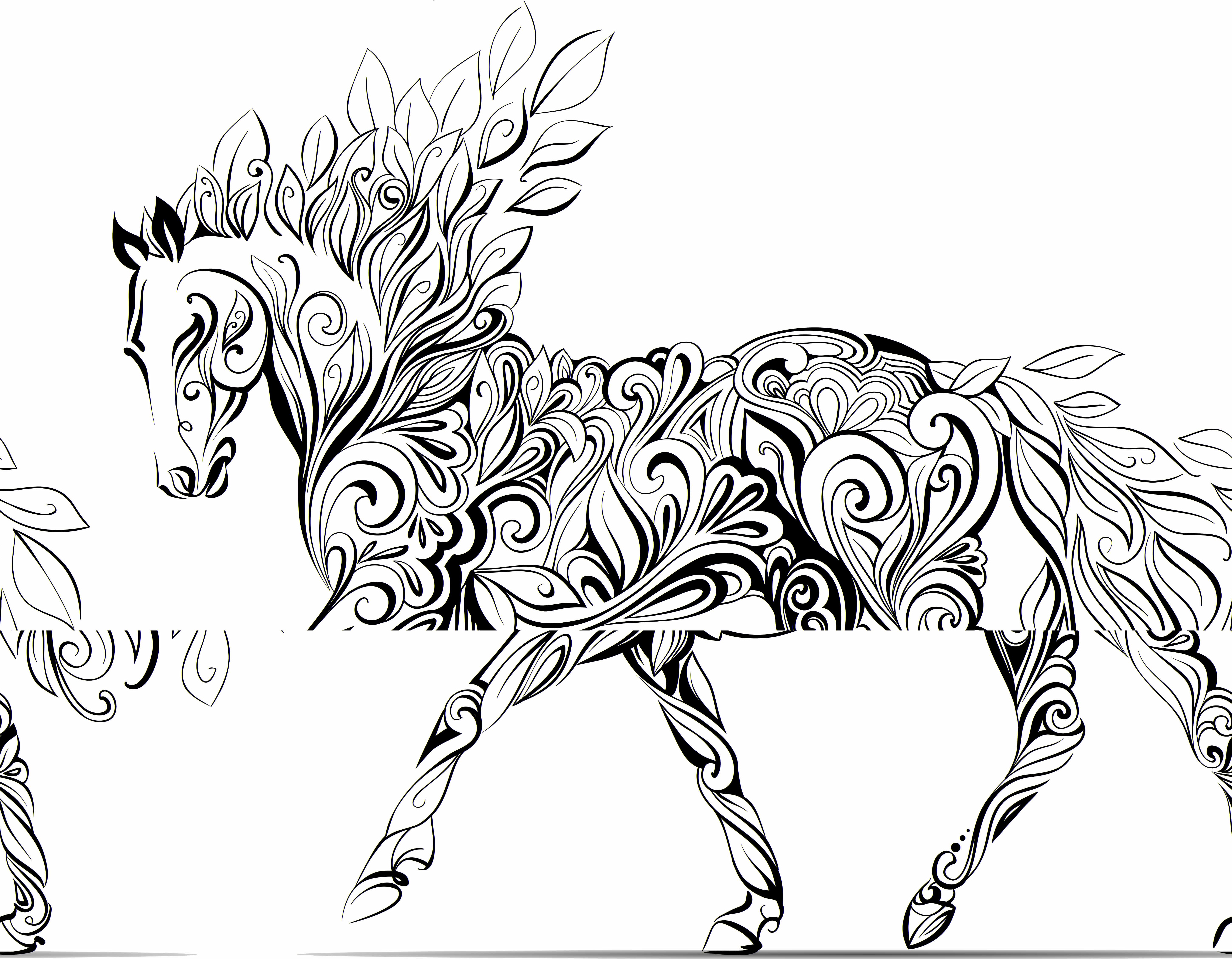 5800x4513 On Horse Coloring Pages For Adults