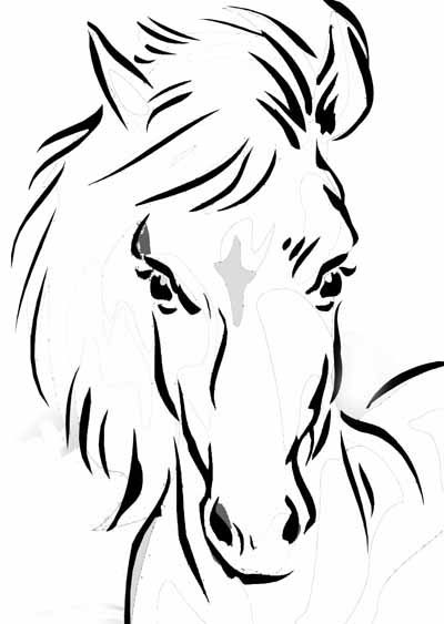 Horse Face Coloring Pages
