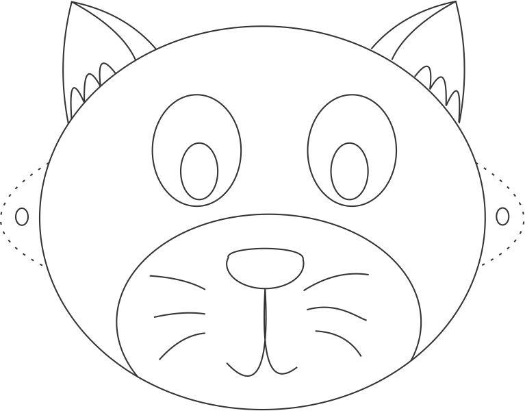 767x600 Cat Face Coloring Pages Color Bros