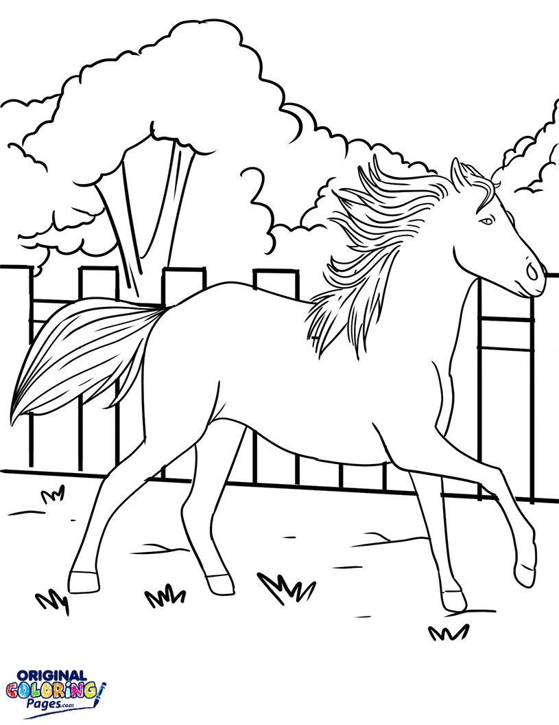815x1056 Horse Galloping Coloring Page Coloring Pages Original Coloring