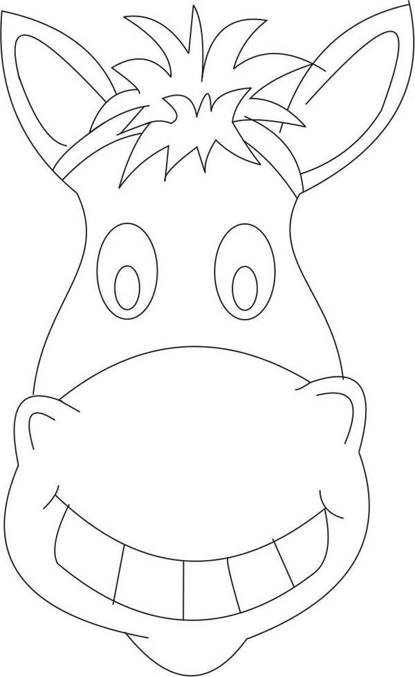 600x978 Mask, Horse Mask Coloring Page Kids Costumes