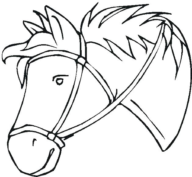 630x580 Horse Head Coloring Pages