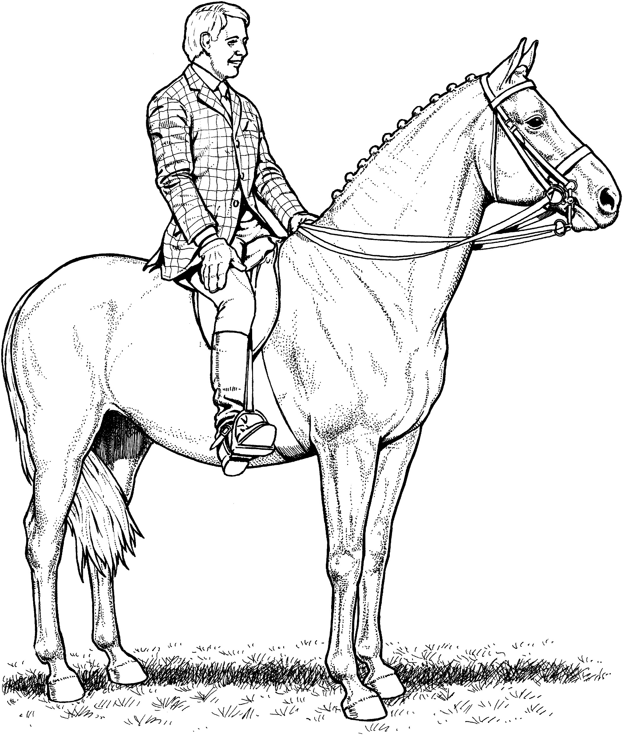 2105x2482 Lovely Coloring Pages Horse And Rider