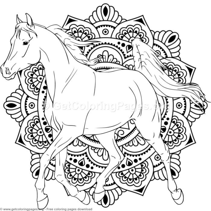 Horse Mandala Coloring Pages