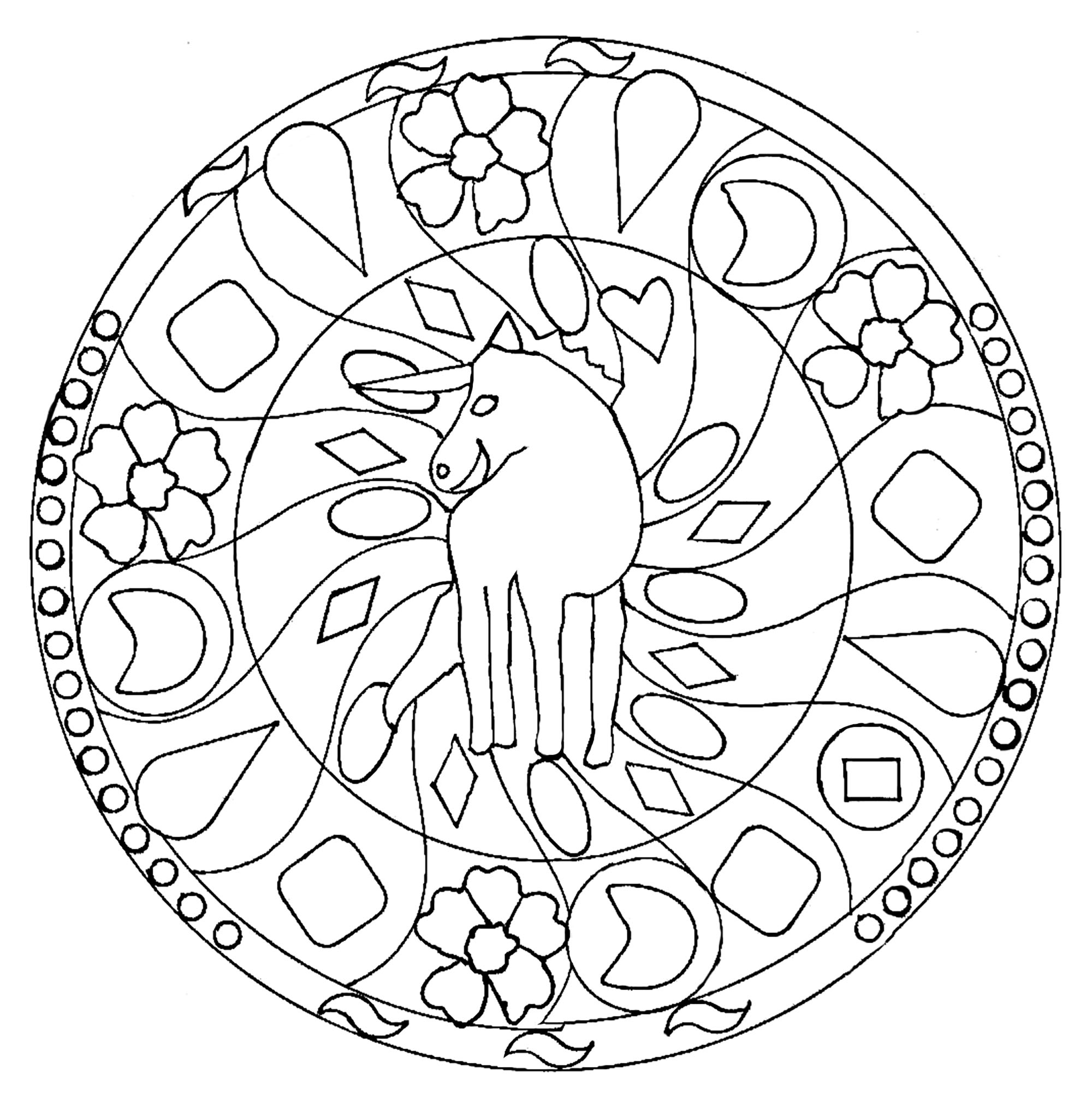 2000x2030 Mandala Horse 1