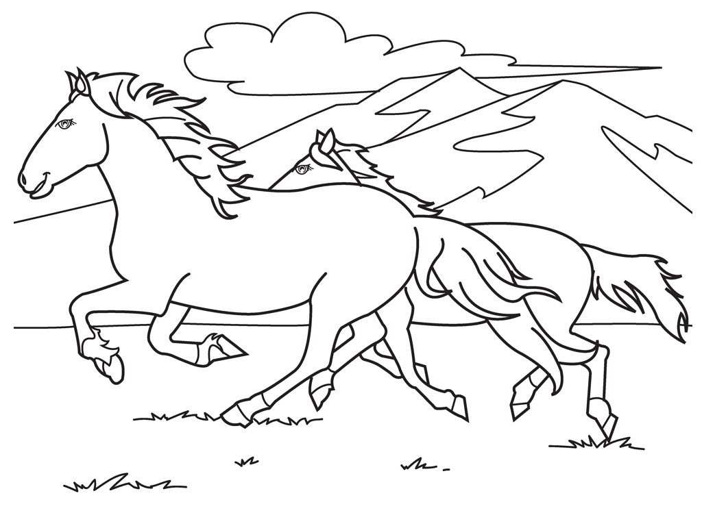 1024x768 Free Printable Horse Coloring Pages For Kids