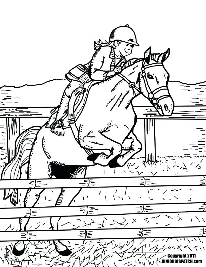 670x867 Horse Jumping Coloring Pages Synthesis Site Free Printable 14652