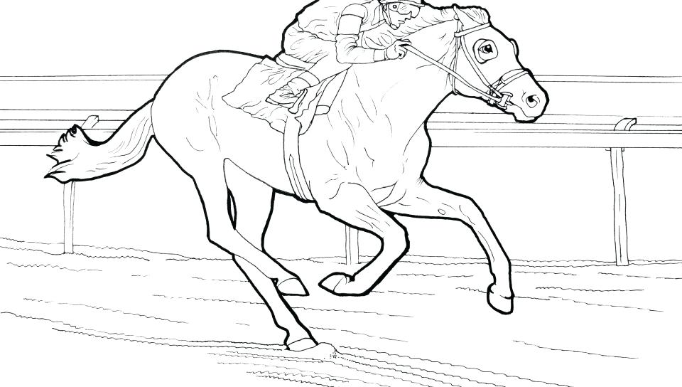 960x544 Horse Racing Color Pages Horse Coloring Page Of Racing Barrel