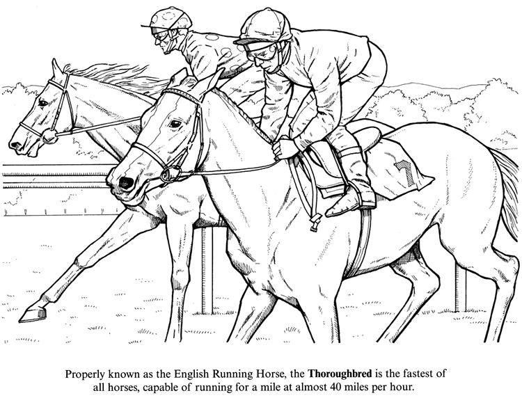 750x585 Race Horse Coloring Pages To Print