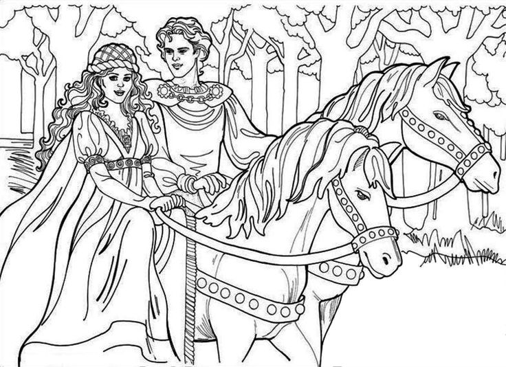 Horse Riding Coloring Pages